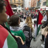 Deux manifestations opposées sur la guerre à Gaza sont prévues jeudi en fin de journée à Lausanne, une marche silencieuse pour Israël et une mobilisation propalestinienne (archives). Keystone/ANTHONY ANEX